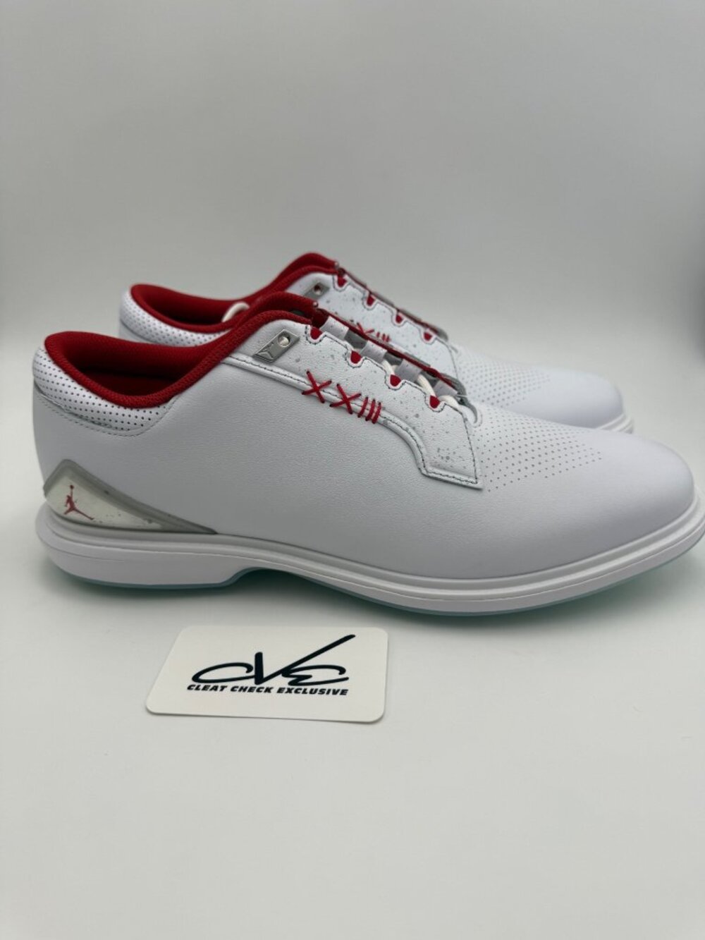 Size 12 - $195 Jordan ADG 5 Wide 'White Fire Red' Golf Shoes